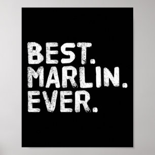 Affiche Meilleur. Marlin. Jamais. Drôle Nom Personnalisé P