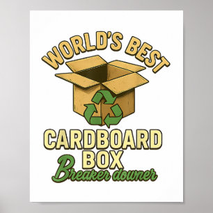 Affiche Meilleur Monde Boîtier de carton Downer Funny Eco