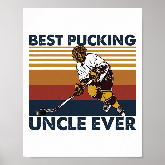 Affiche Meilleur oncle de hockey drôle disant  (Devant)