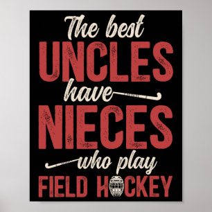 Affiche Meilleur oncle de hockey sur gazon d'un joueur de