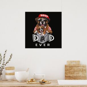 Affiche Meilleur Papa Boxer Ever