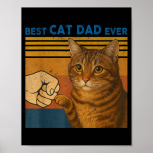 Affiche Meilleur Papa Chat du Monde Cadeaux Drôles pour Ho