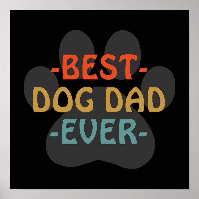 Affiche Meilleur Papa Chien Ever (Devant)