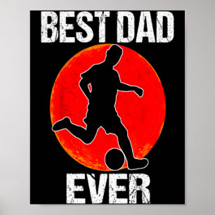 Affiche Meilleur Papa de Tous les Temps Vintage Papa Footb