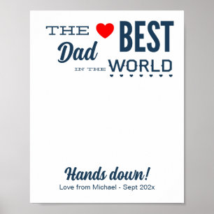 Affiche Meilleur papa do-it-yourself Modèle d'empreintes