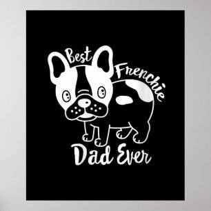 Affiche Meilleur papa français jamais French Bulldog Cad