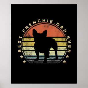 Affiche meilleur papa frenchie papa cadeau de bulldog