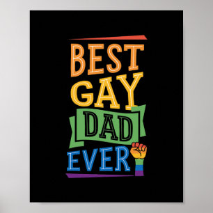 Affiche Meilleur papa gay toujours mignon Gay pride drôle