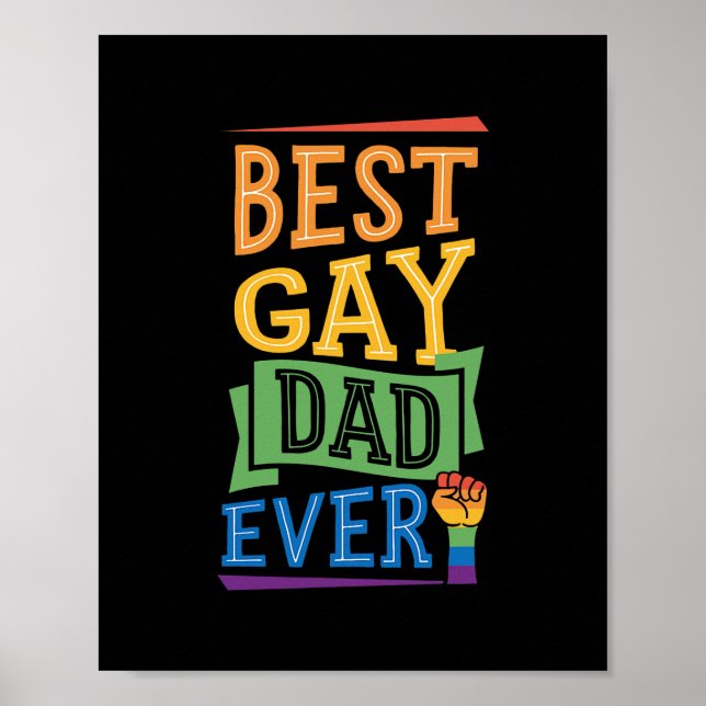 Affiche Meilleur papa gay toujours mignon Gay pride drôle  (Devant)