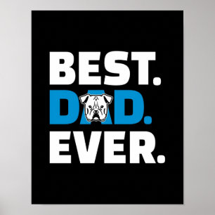 Affiche Meilleur papa jamais Cadeau Amoureux des chiens
