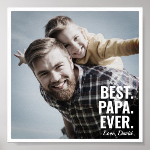 Affiche Meilleur. Papa. Jamais. Photo fête des pères