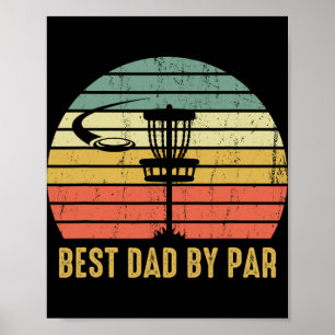 Affiche Meilleur Papa Par Disc Golf Drôle Fête des Pères