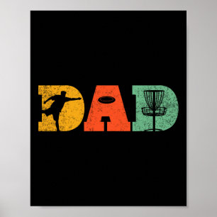 Affiche Meilleur Papa Par Disc Golf Papa Disque Volant Jou
