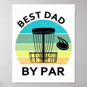 Affiche Meilleur Papa Par Father's Day Disc Golf Grand-Pèr