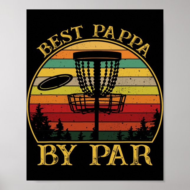 Affiche Meilleur Papa Par Funny Disc Golfing Papa  (Devant)