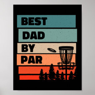 Affiche Meilleur Papa Par, Joueur de Golf de Disc Golf Ama