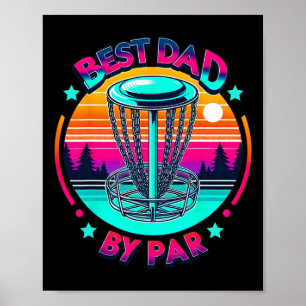 Affiche Meilleur Papa Par Par Disc Golf Vintage pour homme