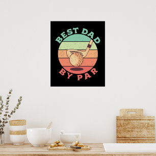 Affiche Meilleur papa Par Par Par Vintage Golf Amoureux Pa