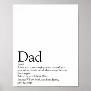 Affiche Meilleur papa, père, daddy du monde entier, défini