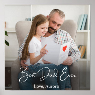 Affiche Meilleur Papa Personnalisé avec Photo