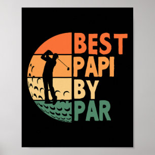 Affiche Meilleur Papi Par Golfing Drôle de Golf Golfeur