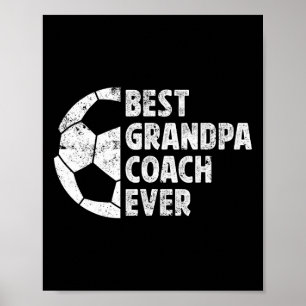 Affiche Meilleur Papy Coach Football Papy D'un Joueur De F