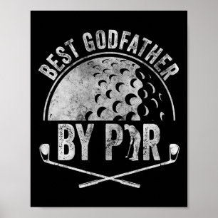 Affiche Meilleur Parrain Par Par T-Shirt Amateur de Golf C