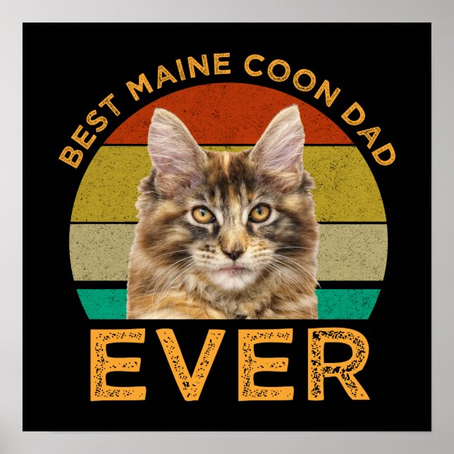 Affiche Meilleur Père Coon Maine Jamais (Devant)
