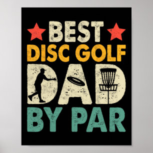 Affiche Meilleur père de disc golf vintage par Par Tee Ske