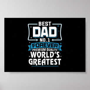 Affiche Meilleur Père Papa meilleur du monde No.1