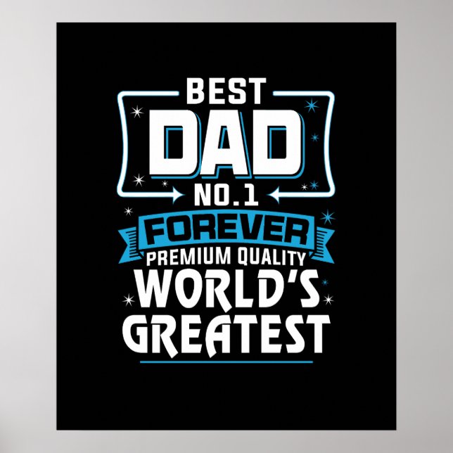 Affiche Meilleur Père Papa meilleur du monde No.1 (Devant)