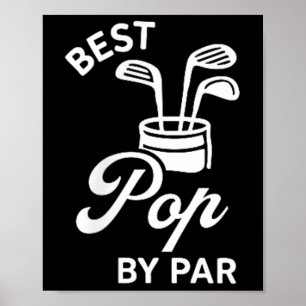 Affiche Meilleur pop par par drôle par tee papa golf golf