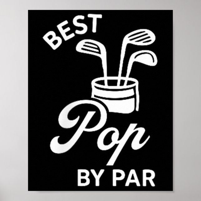Affiche Meilleur pop par par drôle par tee papa golf golf  (Devant)