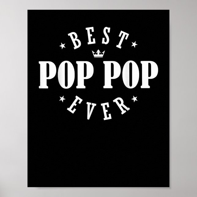 Affiche Meilleur Pop Pop Ever Design - Pop Pop Pop (Devant)