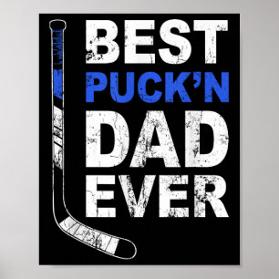 Affiche Meilleur Puckn Papa Jamais Chemise Hommes Hockey D