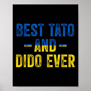 Affiche Meilleur Tato et Dido jamais Drapeau de l'Ukraine