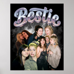 Affiche Meilleure Amie Collage de Photos Personnalisé
