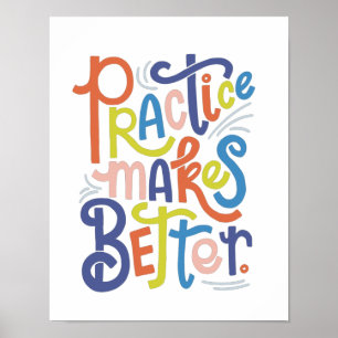 Affiche Meilleure avec la Pratique