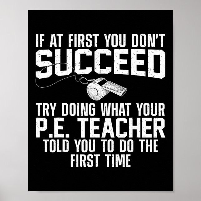 Affiche Meilleure conception d'art pour professeur d'EPS p (Devant)