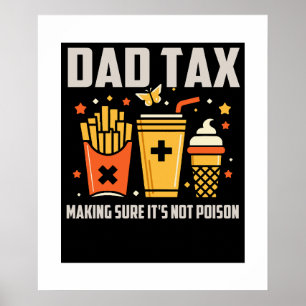Affiche Meilleure conception de l'impôt papa pour les homm