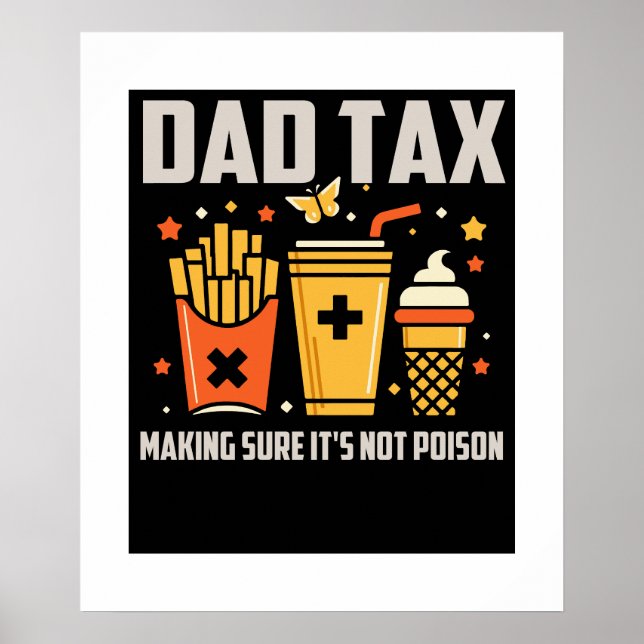 Affiche Meilleure conception de l'impôt papa pour les homm (Devant)