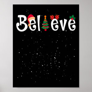 Affiche Meilleure croyance Chemise de Pyjama de Noël Ever
