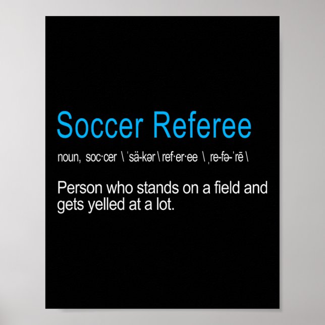 Affiche Meilleure Définition d'Arbitre de Football Hilaran (Devant)