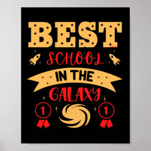 Affiche MEILLEURE ÉCOLE DANS LA GALAXIE drôle mignon