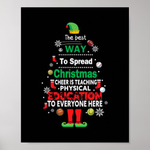 Affiche meilleure façon de répandre noël encourager enseig