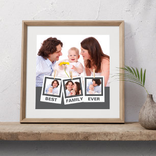 Affiche Meilleure famille jamais Collage photo personnalis