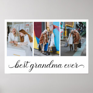 Affiche Meilleure Grand-mère Ever 3 Collage de Photos