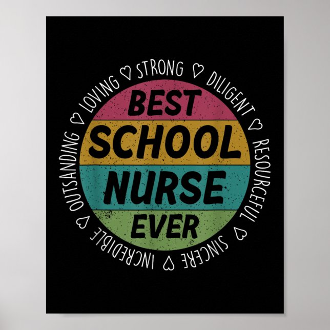 Affiche Meilleure infirmière de l'école toujours apprécier (Devant)