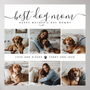 Affiche Meilleure maman de chien : photo de chien personna