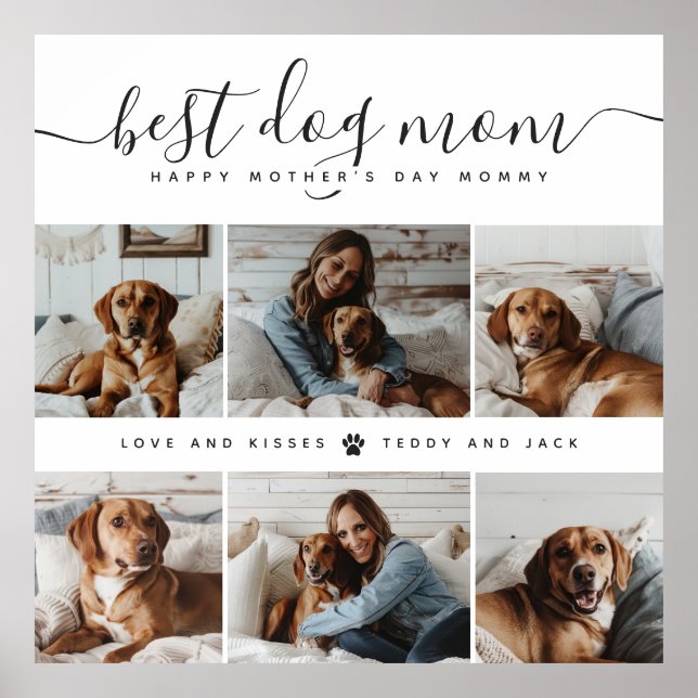 Affiche Meilleure maman de chien : photo de chien personna (Devant)
